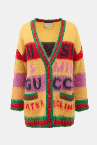 Gucci 100 Mohair Striped Cardigan