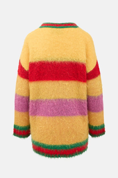Gucci 100 Mohair Striped Cardigan