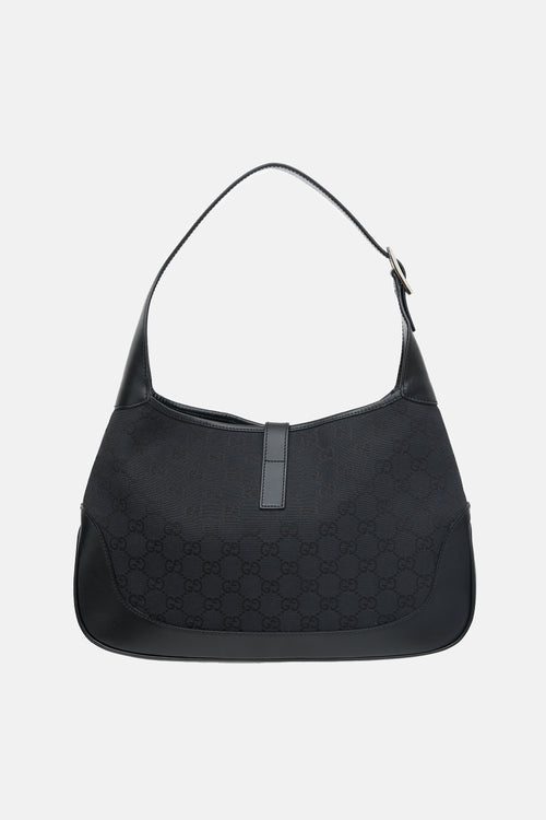 Gucci Monogram Canvas & Leather Jackie 1961 Bag