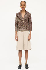Gucci 2020 Gucci Monogram Cropped Blazer