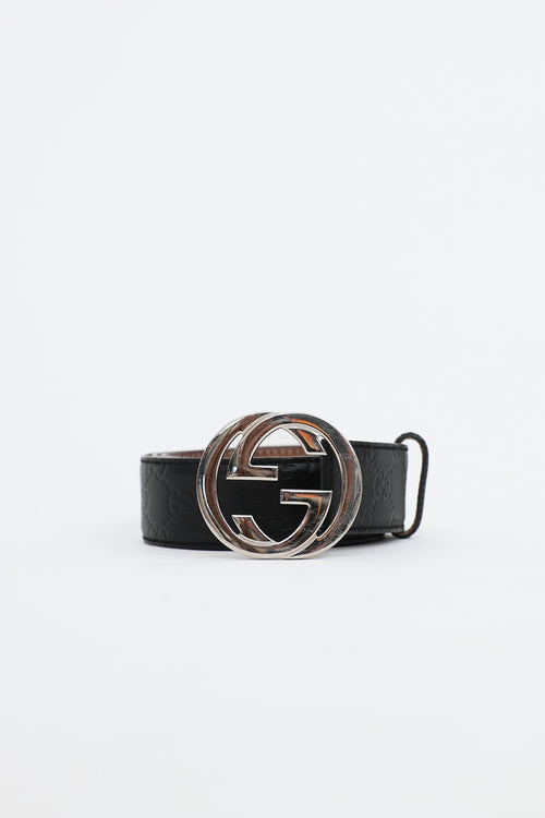 Leather Monogram Interlocking GG