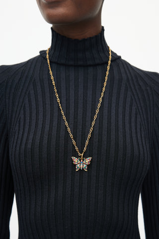 Gucci Multicolour Butterfly Jewel Necklace