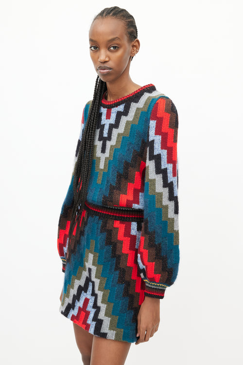 Gucci Multicolour Knit Sweater Dress