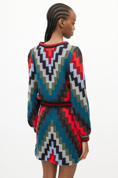 Gucci Multicolour Knit Sweater Dress