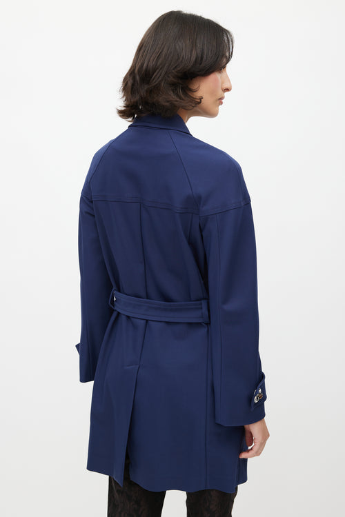 Gucci Navy Belted Trench Coat