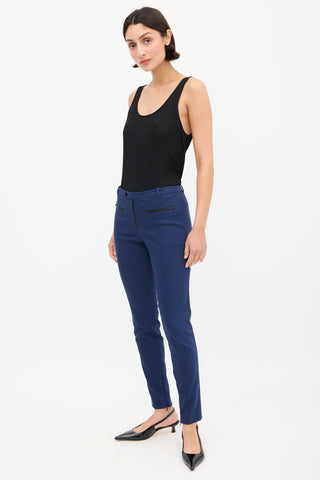 Gucci Navy & Black Slim Logo Trouser