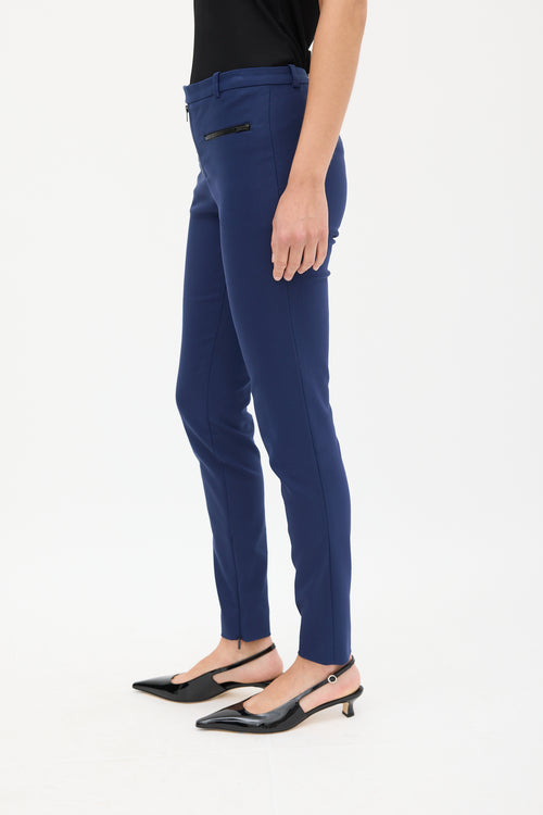 Gucci Navy & Black Slim Logo Trouser