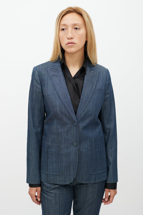 Gucci Blue Denim Suit
