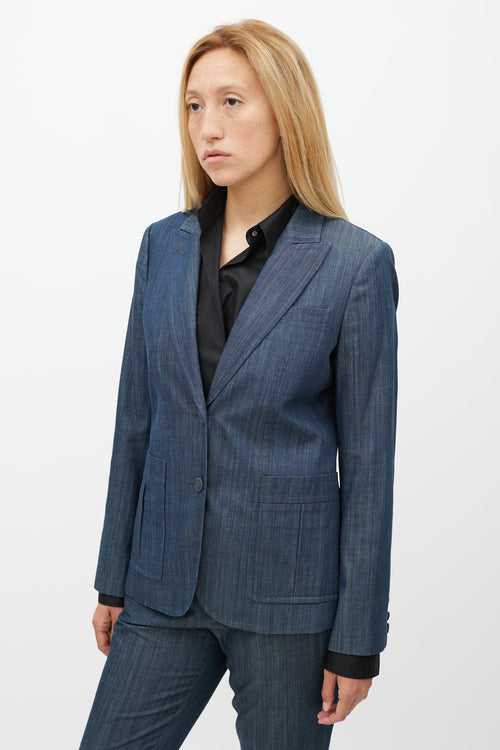Gucci Blue Denim Suit