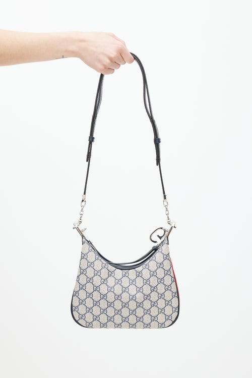 Gucci Navy GG Supreme Canvas Attache Small Bag