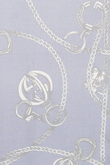 Gucci Navy & Grey Silk Sheer Chain Scarf
