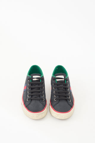 Gucci Navy & Multicolour Canvas Tennis 1977 Sneaker