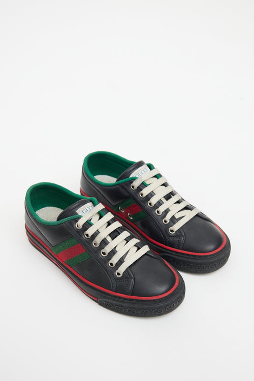 Gucci Navy & Multicolour Leather 1977 Tennis Sneaker