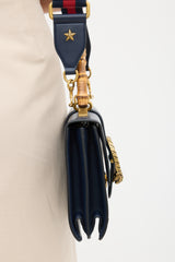Gucci Navy & Multicolour Leather Dionysus Bamboo Bag