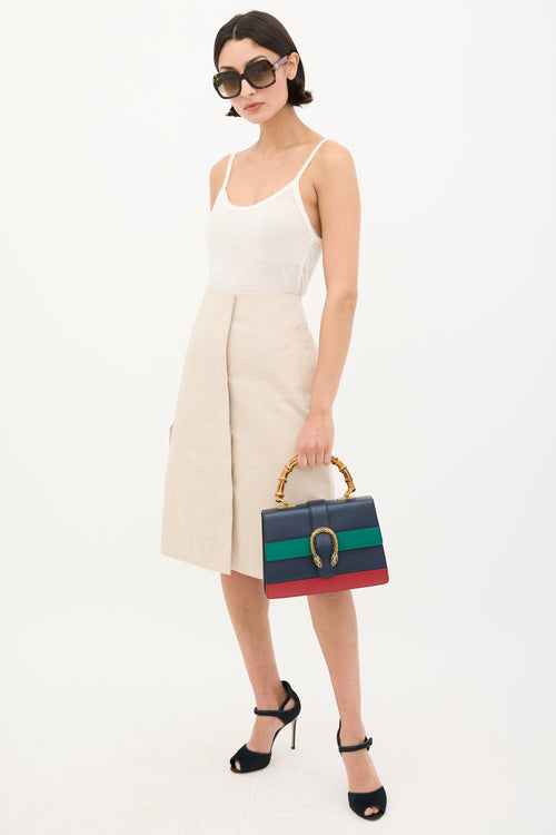 Gucci Navy & Multicolour Leather Dionysus Bamboo Bag
