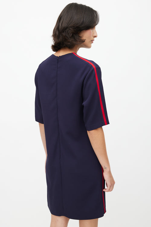 Gucci Navy & Red Striped Dress