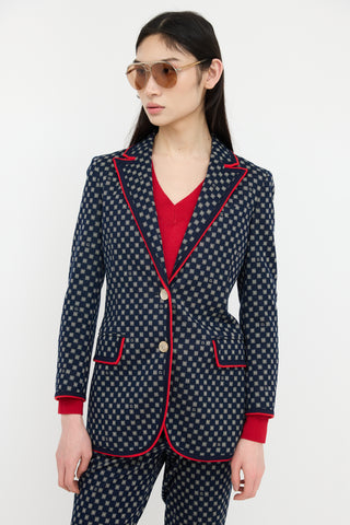 Gucci Geometric Jacquard Blazer