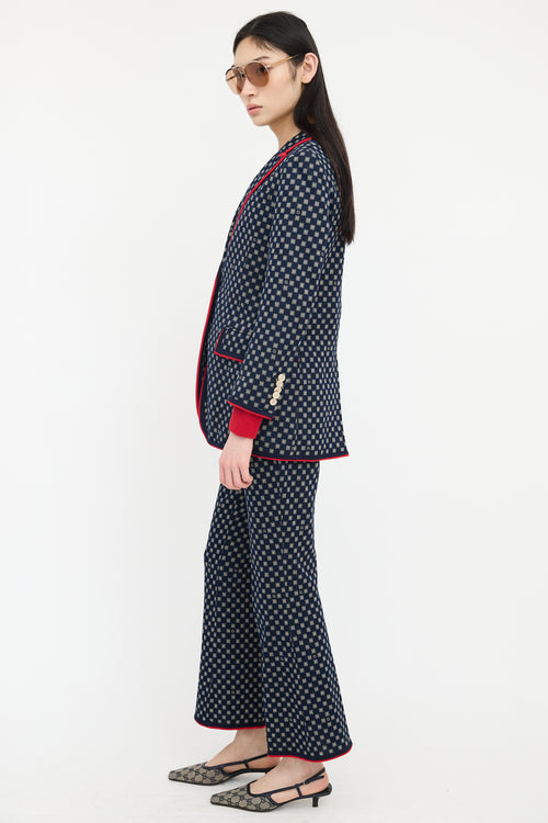 Gucci Geometric Jacquard Blazer