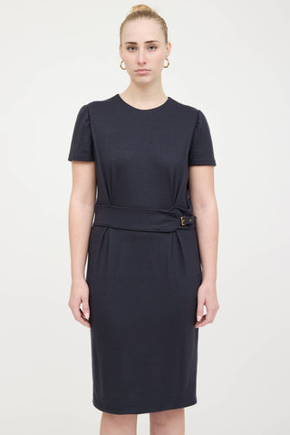 Gucci Wool Belted Dress