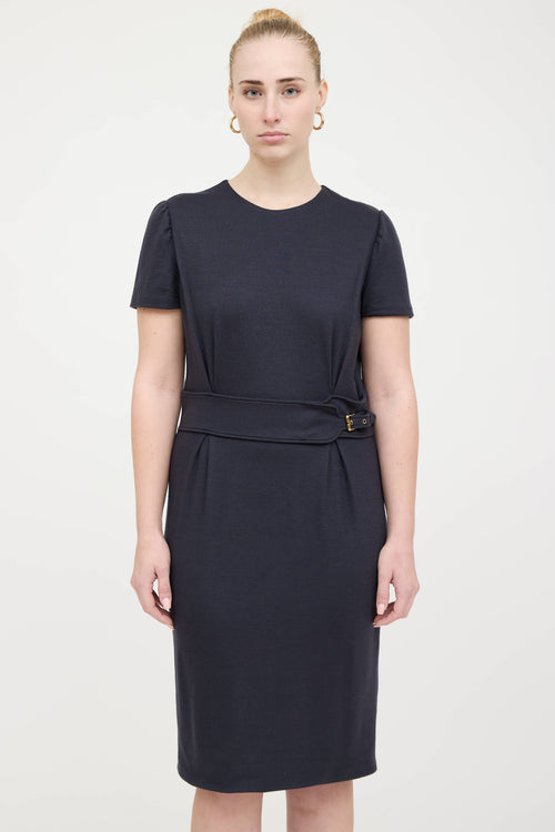 Gucci Wool Belted Dress