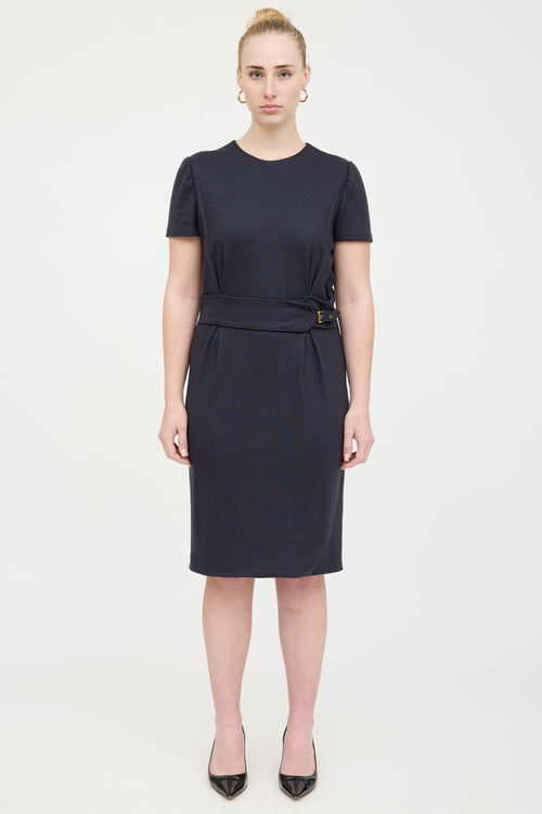 Gucci Wool Belted Dress