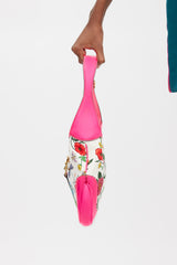 Gucci Neon Pink & Multicolour Floral Canvas Jackie 1961 Medium Bag