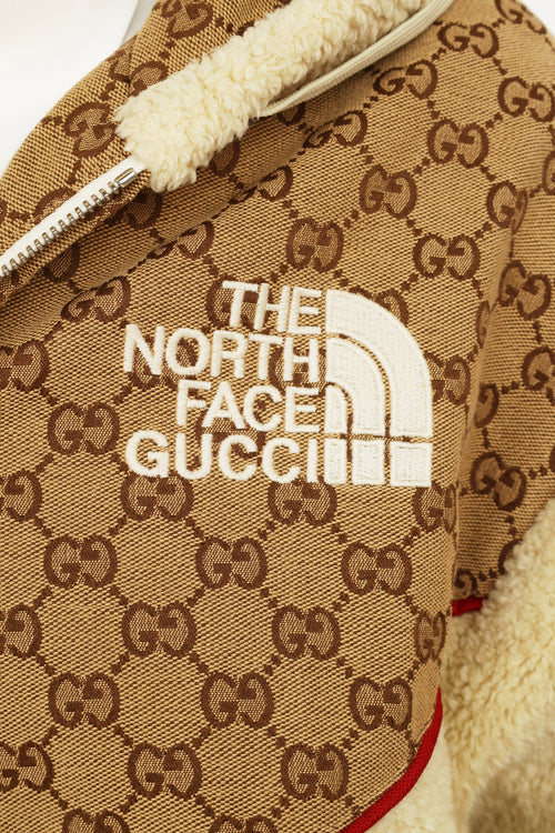 Gucci x TNF GG Canvas Shearling Jacket