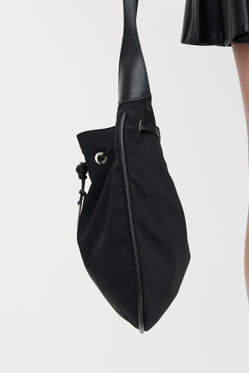 Gucci Nylon Drawstring Shoulder Bag
