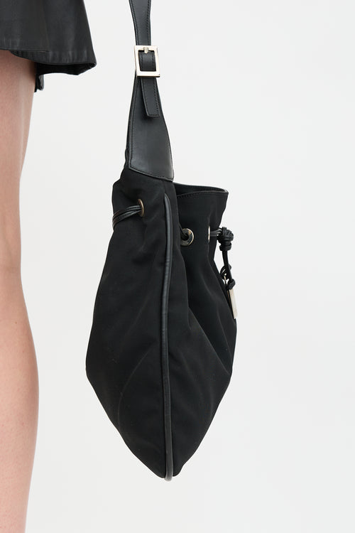 Gucci Nylon Drawstring Shoulder Bag