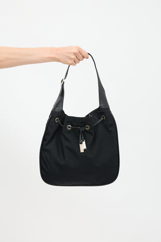 Gucci Nylon Drawstring Shoulder Bag