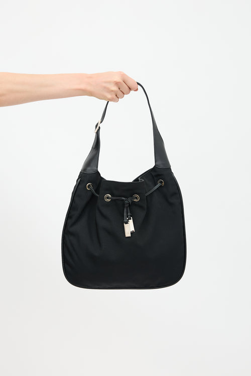 Gucci Nylon Drawstring Shoulder Bag