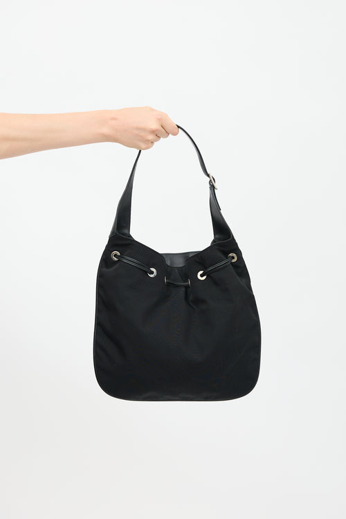 Gucci Nylon Drawstring Shoulder Bag