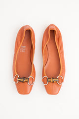 Gucci Leather Bamboo Horsebit Flat