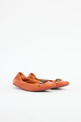 Gucci Leather Bamboo Horsebit Flat