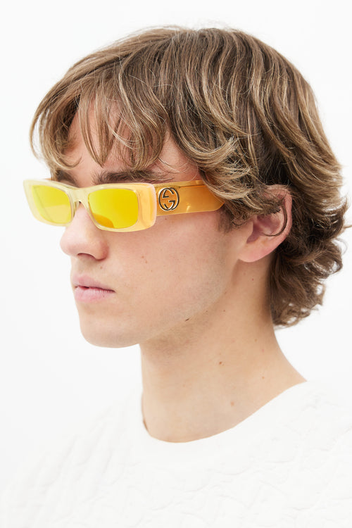 Gucci Orange GG0516S Rectangular Sunglasses