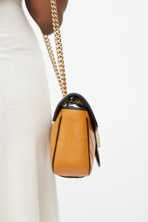 Gucci Orange Small Marmont GG Crossbody Bag