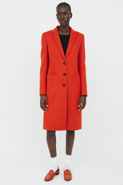 Gucci Orange Wool Coat