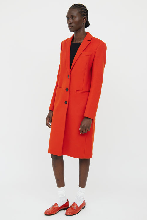 Gucci Orange Wool Coat