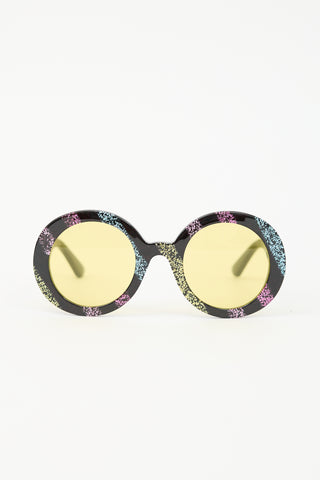 Gucci GG0319S Glitter Circle Sunglasses