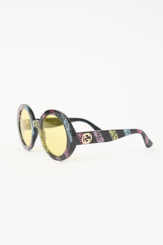 Gucci GG0319S Glitter Circle Sunglasses