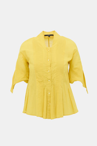 Gucci Panelled Collarless Shirt