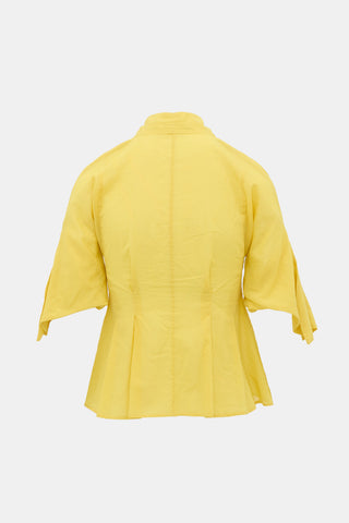 Gucci Panelled Collarless Shirt