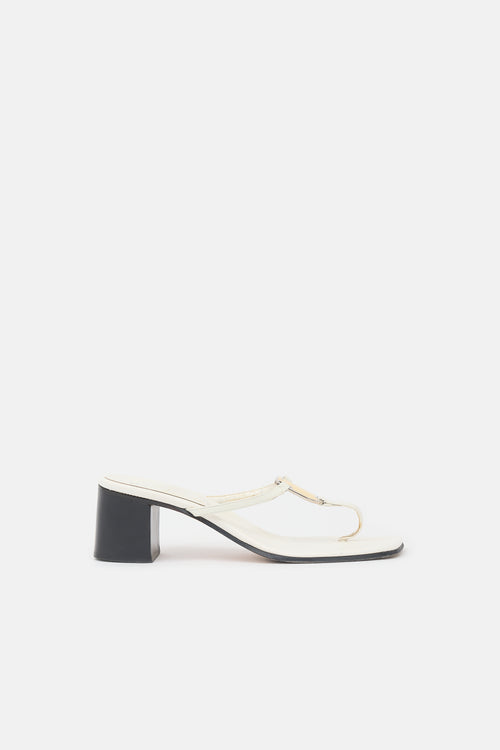 Gucci Patent Logo Plaque Sandal