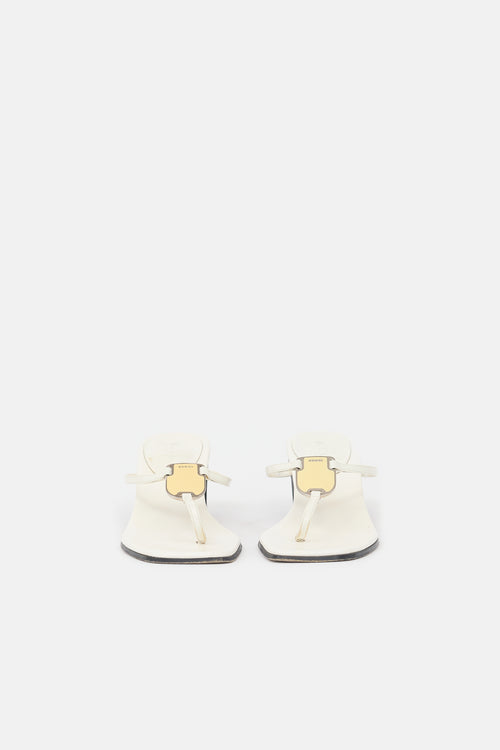 Gucci Patent Logo Plaque Sandal
