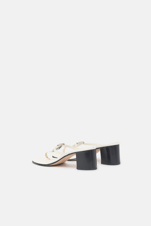 Gucci Patent Logo Plaque Sandal