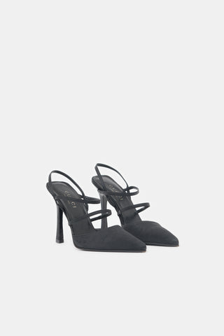 Gucci Satin Pointed Sandal