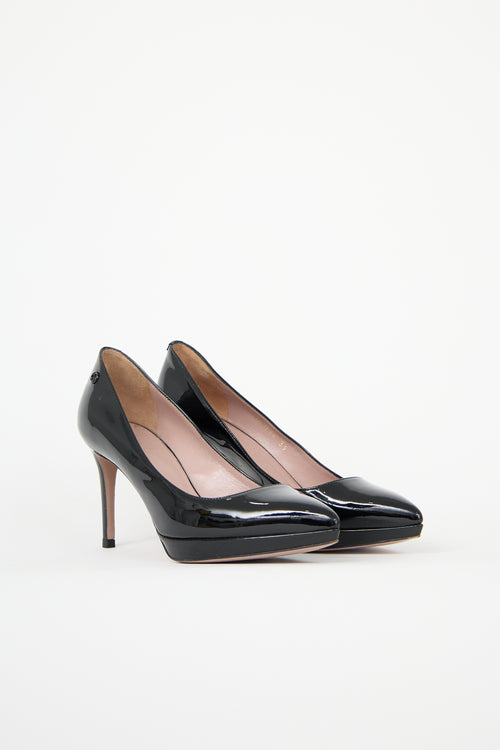 Gucci Patent Point Toe Pump
