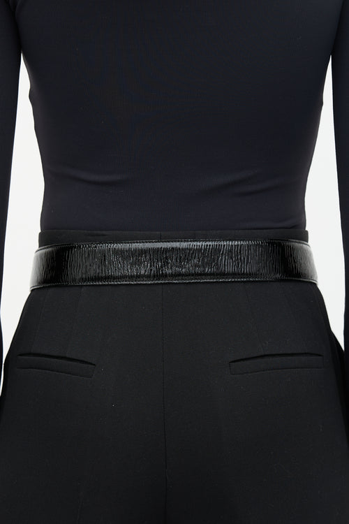 Gucci Patent Leather Bit Buckle Belt
