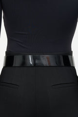 Gucci Patent Leather Interlocking GG Buckle Belt
