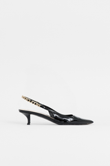 Gucci Patent Logo Slingback Pump